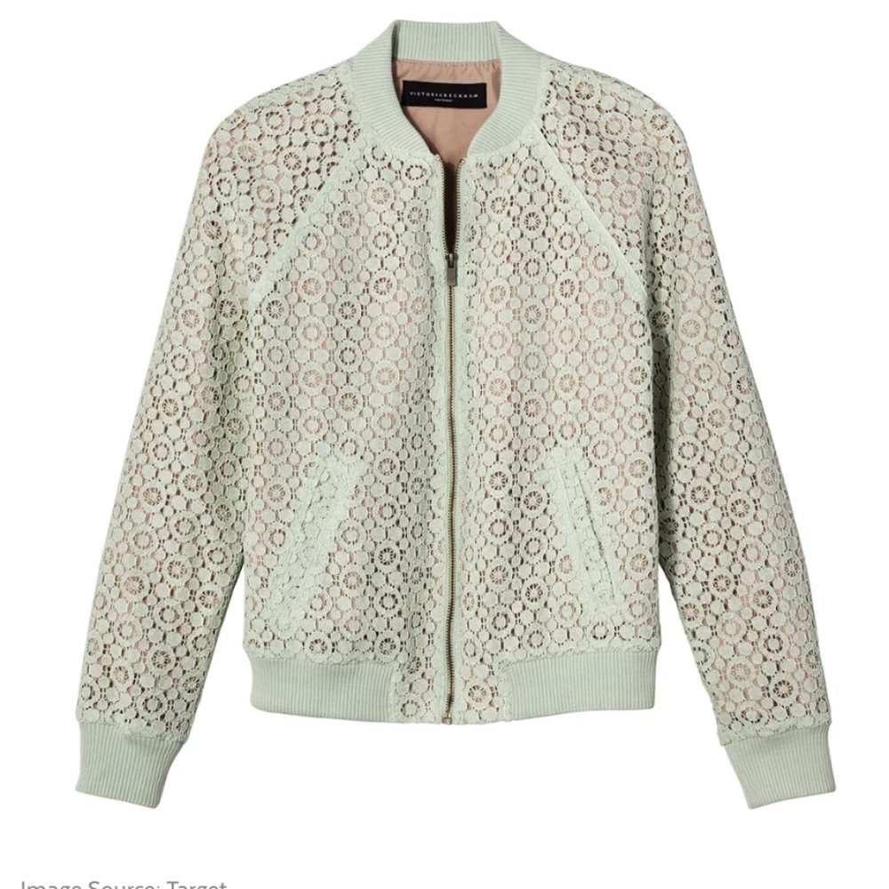 Mint Green Lace Bomber Jacket by Victoria Beckham for Target. NWT!!